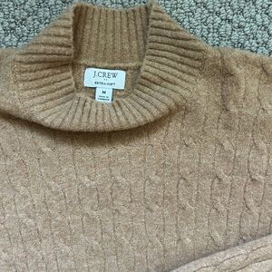 J. Crew Women's Cowl Neck Cashmere soft Sweater in Warm Tan size M